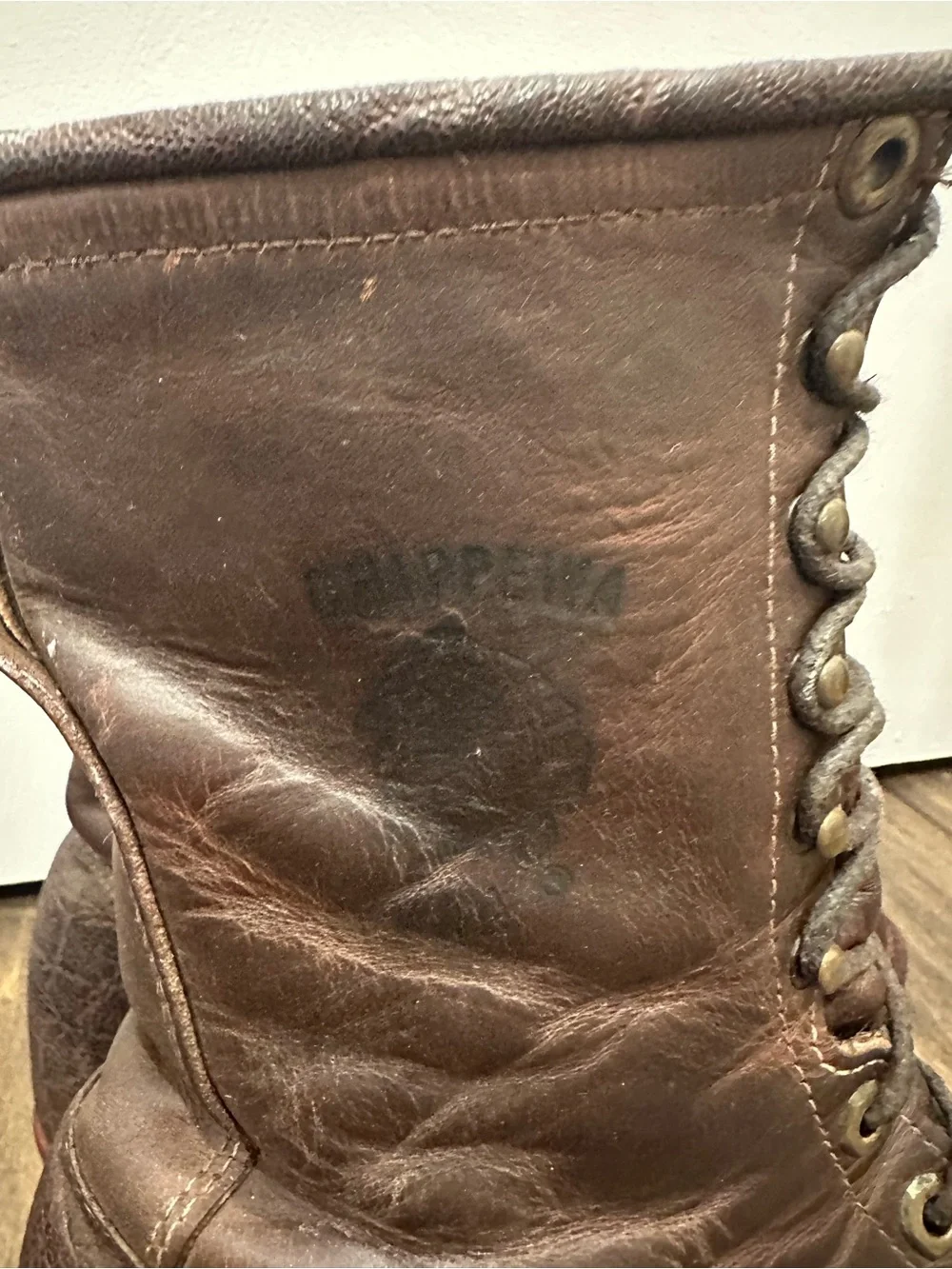 Chippewa Dark Brown Leather Lace-Up Work Boots - Picture 6 of 6